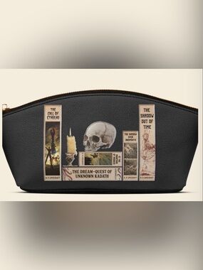 Lovecraftian Books Black Cosmetic Bag NIP